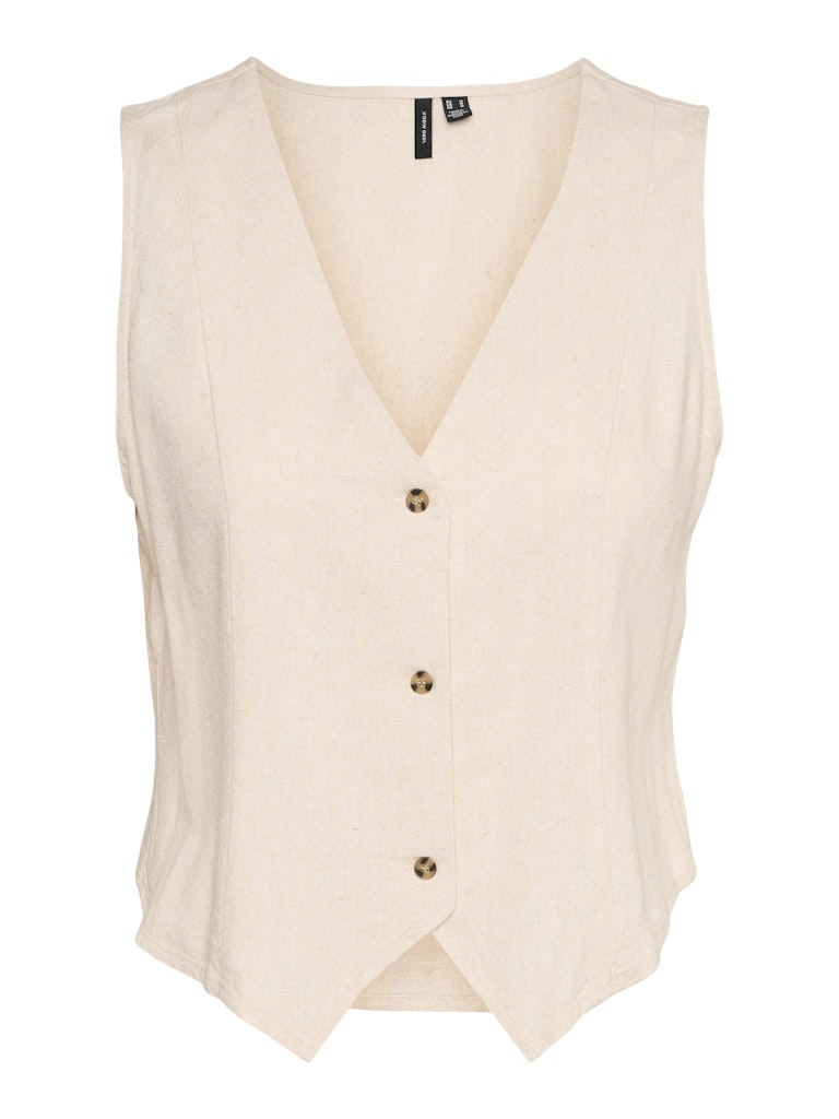 Vero Moda vmmymilo s/l waistcoat wvn ga 10321606 oatmeal