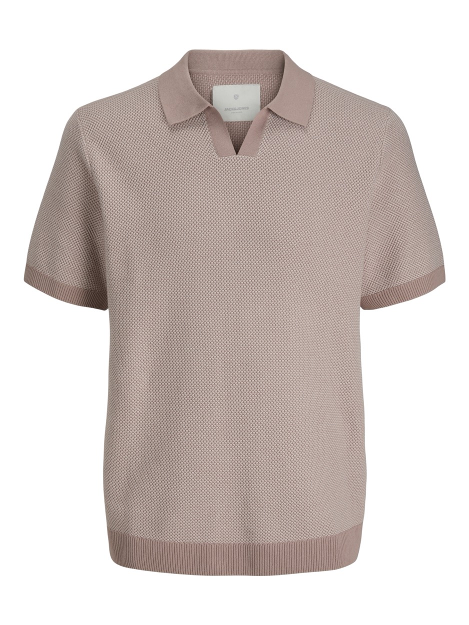 Jack & Jones Jprcceaston knit split neck ss sn oud