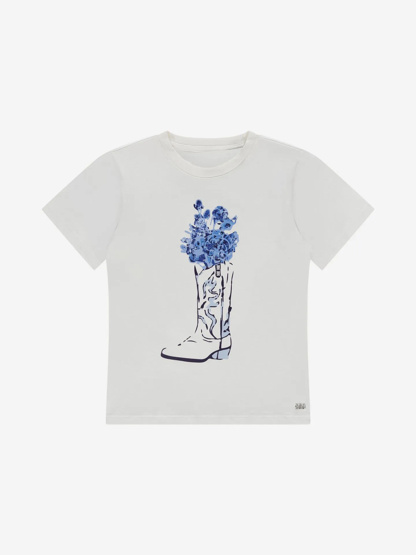 Nik&Nik zomer t-shirt meisjes - off wit - Cowboy