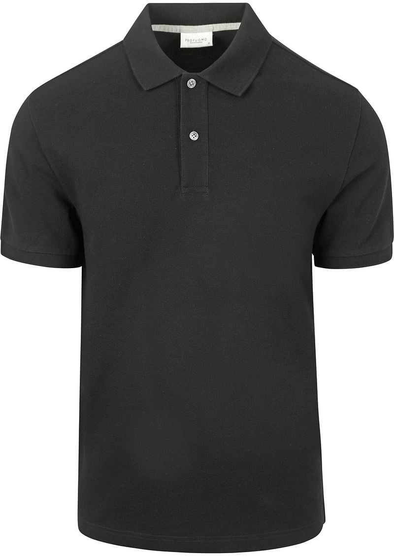 Profuomo Piqué Poloshirt Zwart