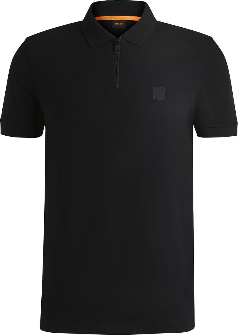 BOSS Passerzip Half Zip Polo Zwart