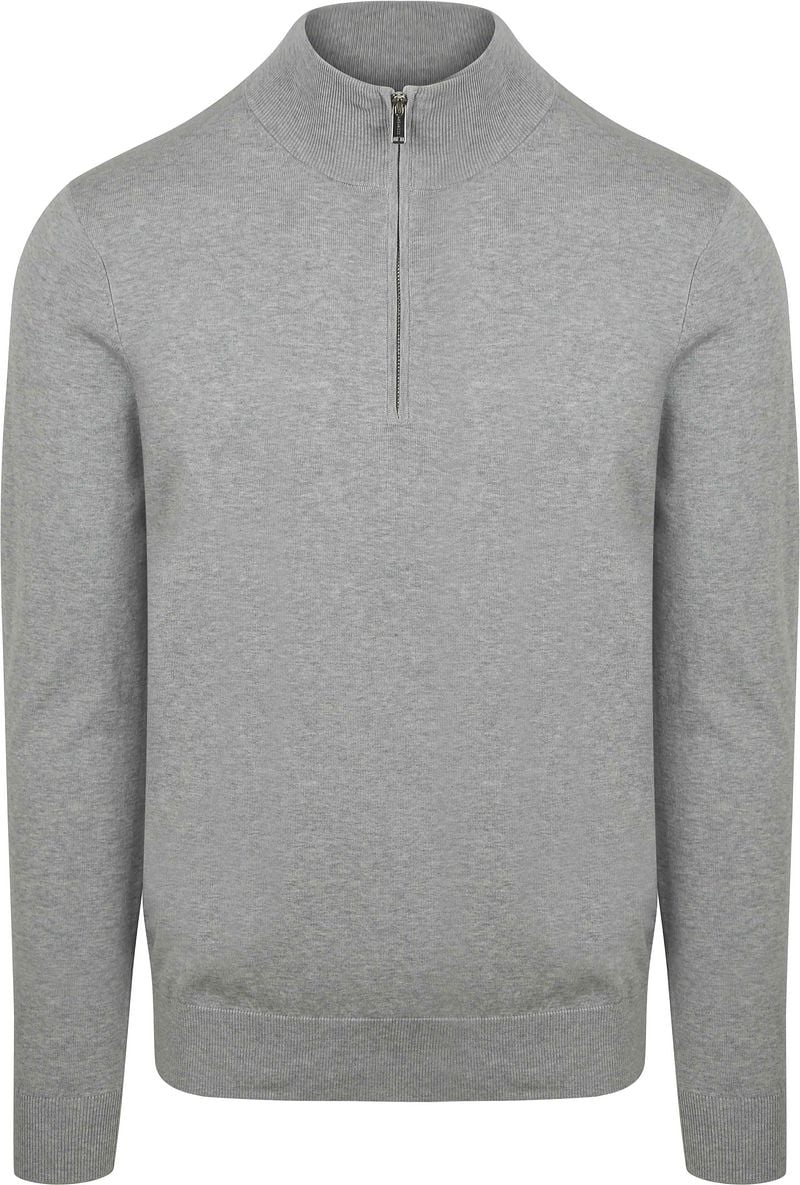 Profuomo Half Zip Pullover Luxury Grijs