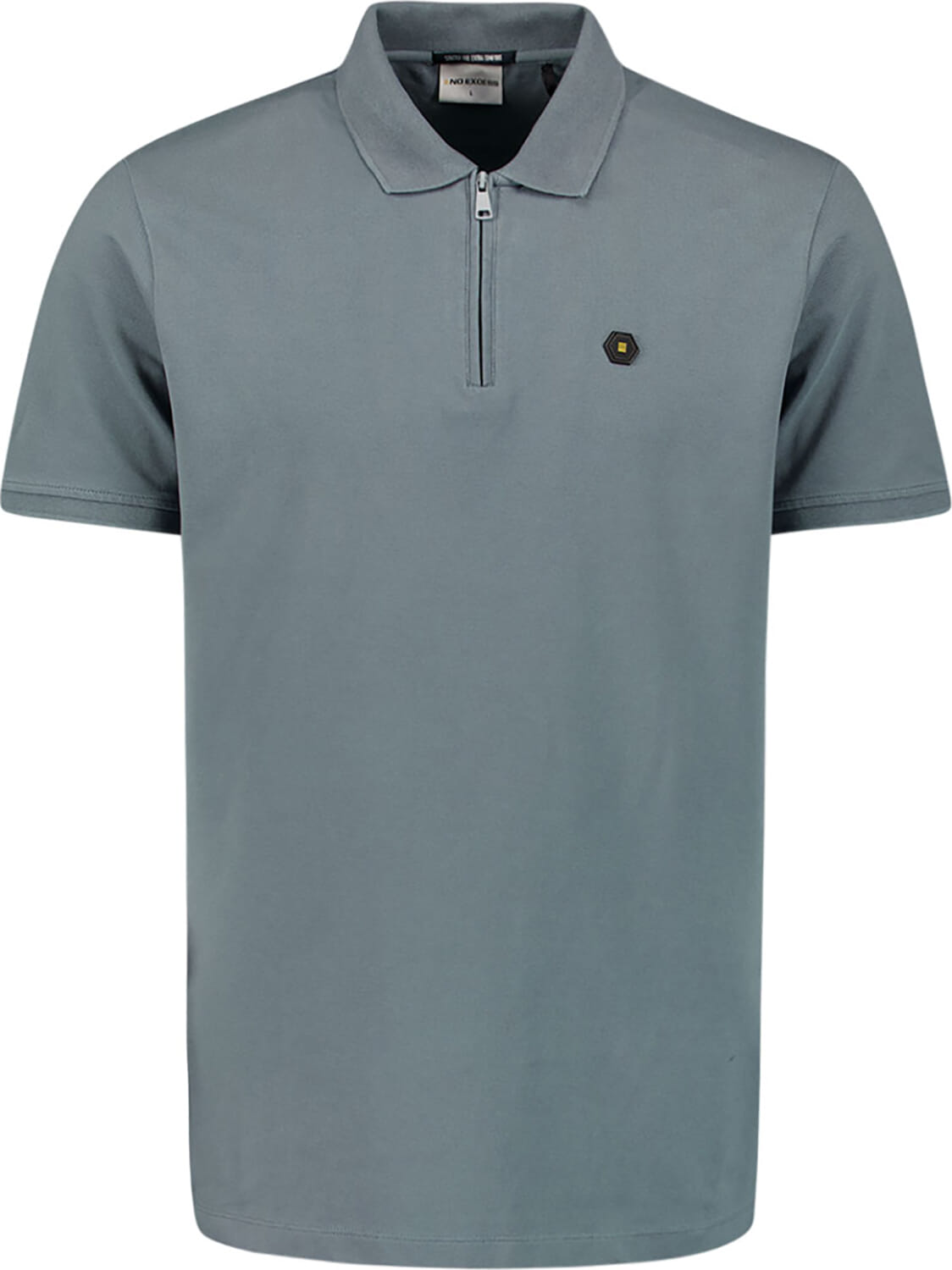 No Excess Polo Zip Blauw heren