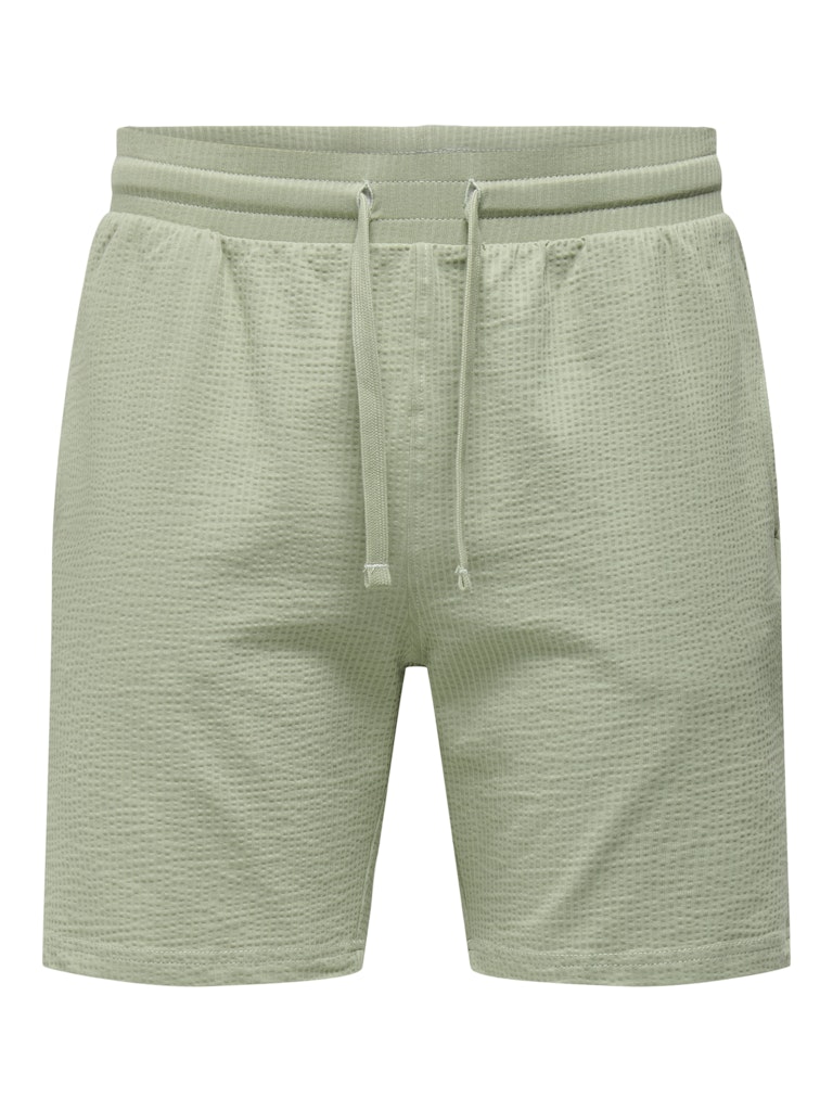 Only & Sons onskian life reg seersucker shorts 22029752 seagrass