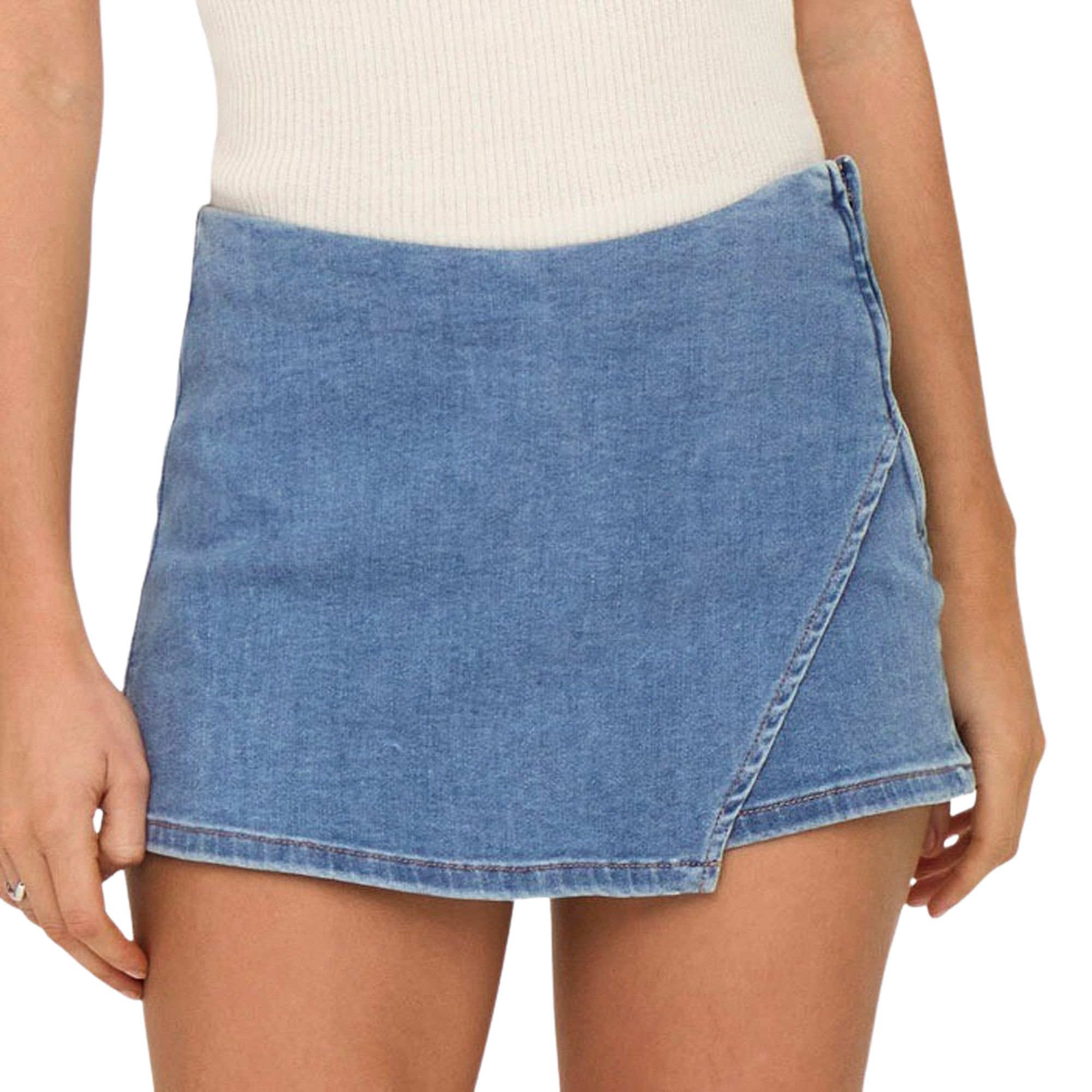 Only Mist Yasmin Denim Wrap Skort Dames