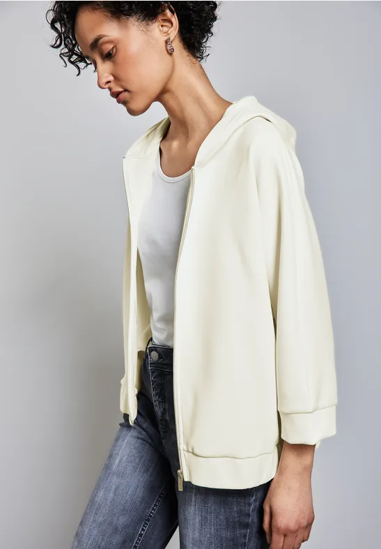 STREET ONE Hoodie in silk-look