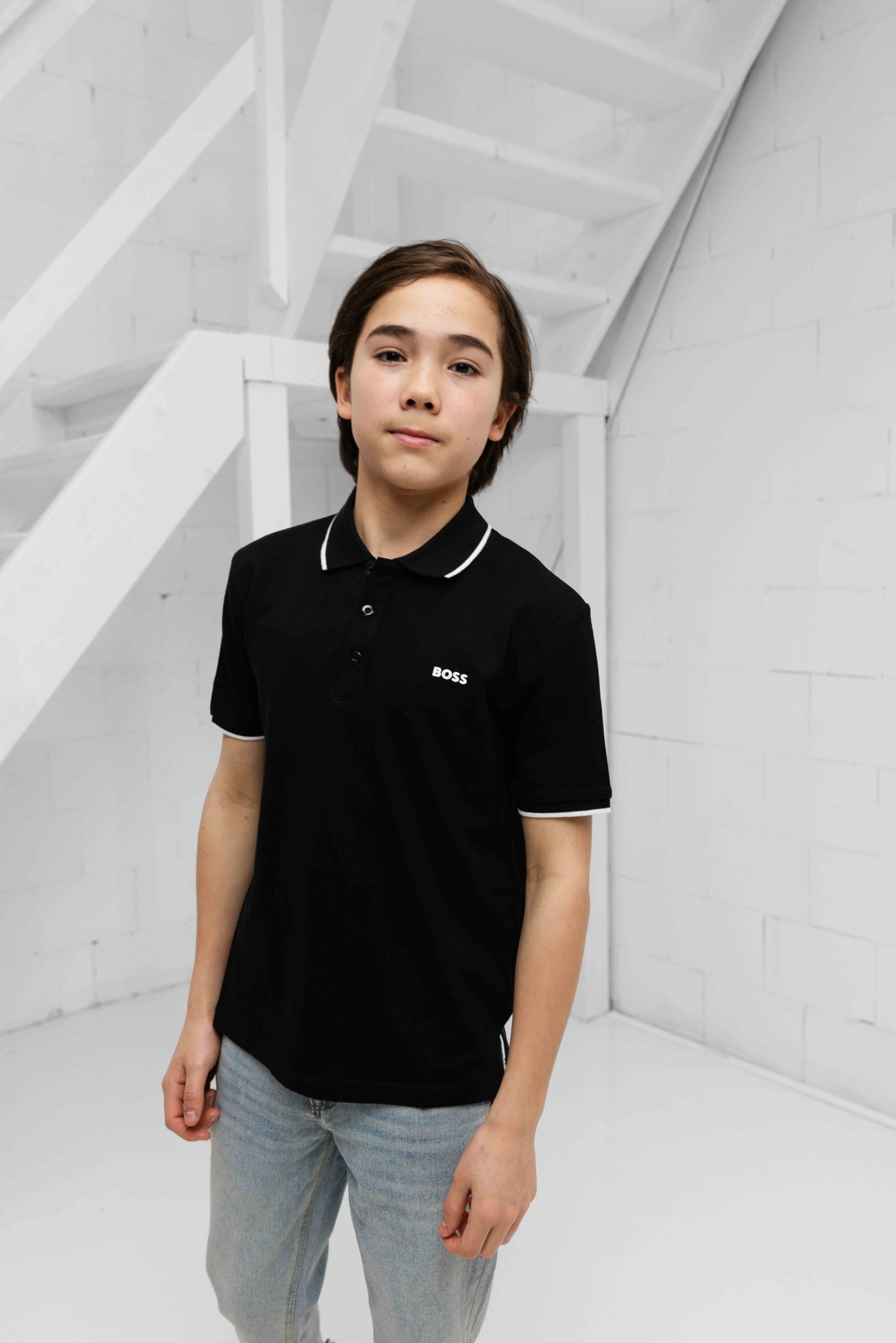 BOSS Core Polo Shirt Junior - Black, Black