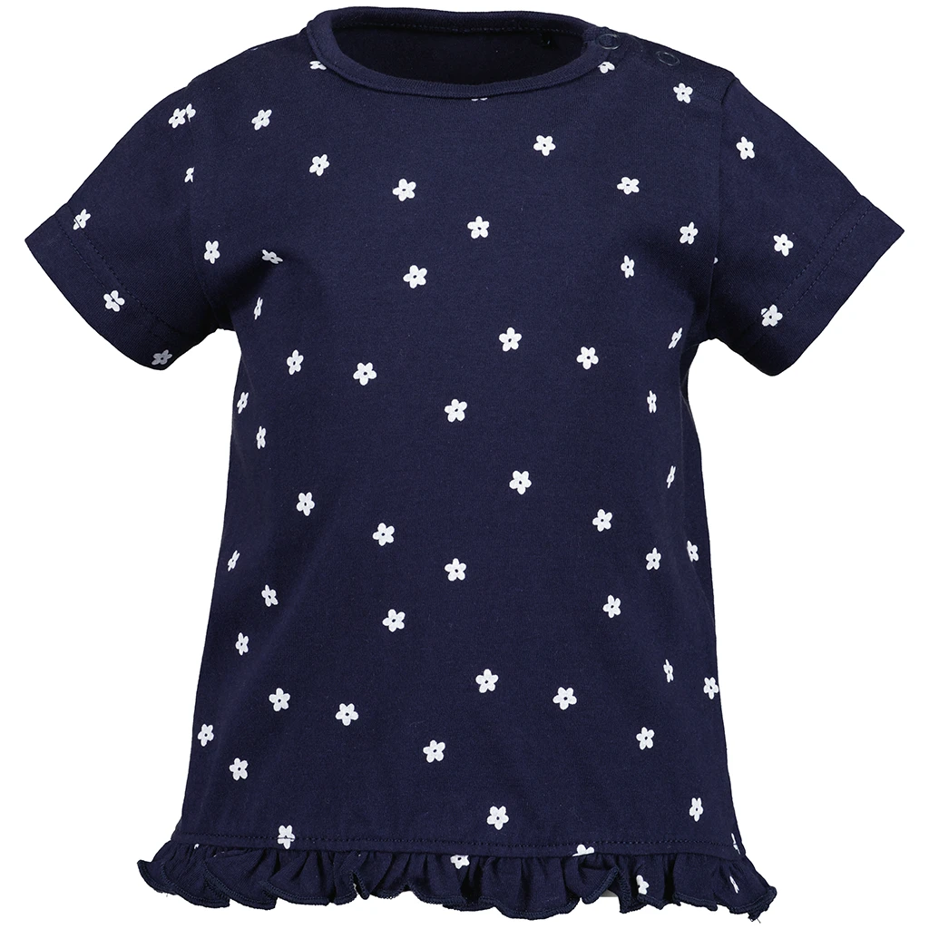 blueseven-collectie Blue Seven-collectie T-shirtje flowers (nightblue orig)