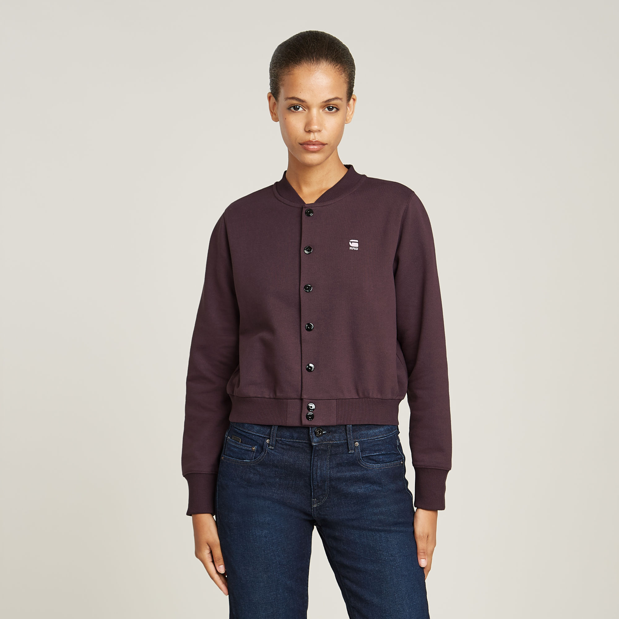 G-Star RAW Bomber Sweater Jack - Paars - Dames