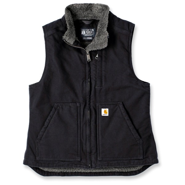 Carhartt - Women's Sherpa Lined Mock Neck Vest - Fleecebodywarmer, zwart