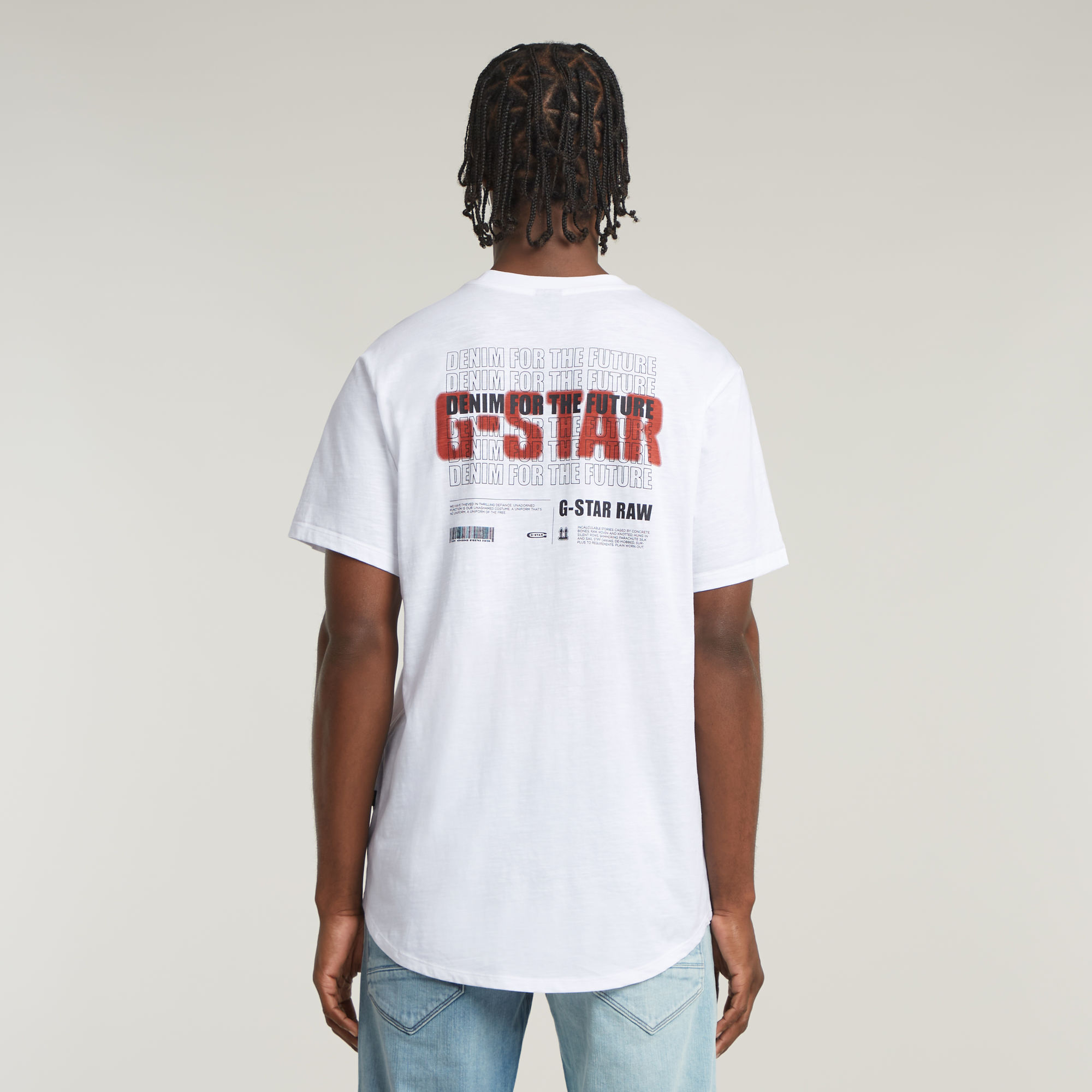 G-Star RAW Lash Back Graphic T-Shirt - Wit - Heren
