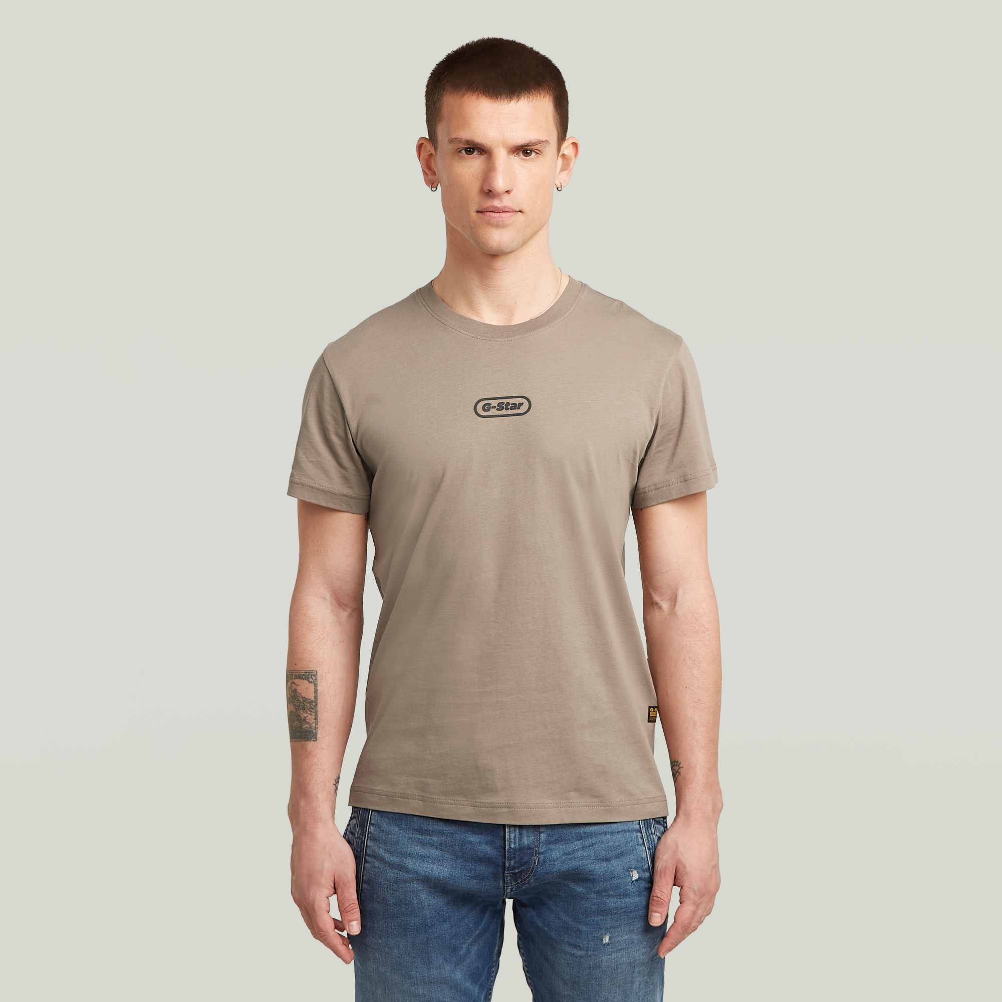 G-Star RAW Center Chest Logo T-Shirt - Bruin - Heren