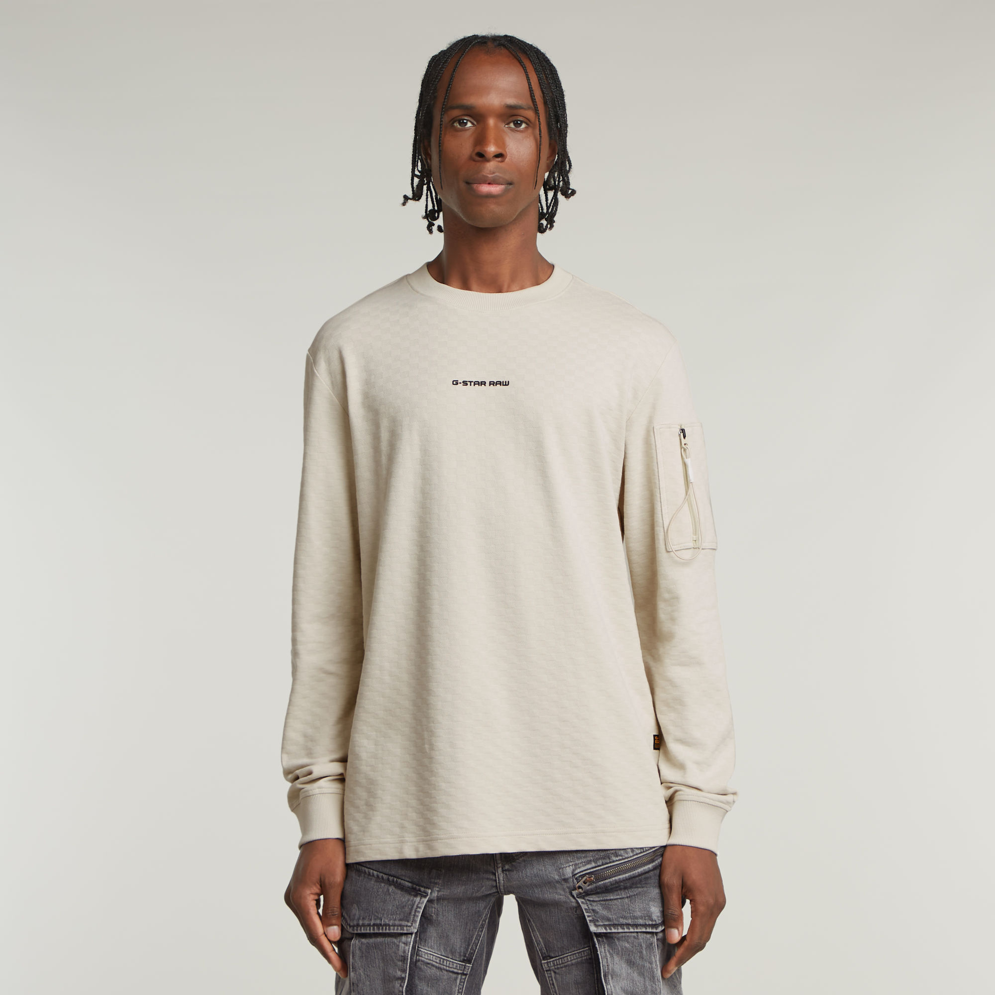 G-Star RAW Checquard Pocket Tweeter - Wit - Heren