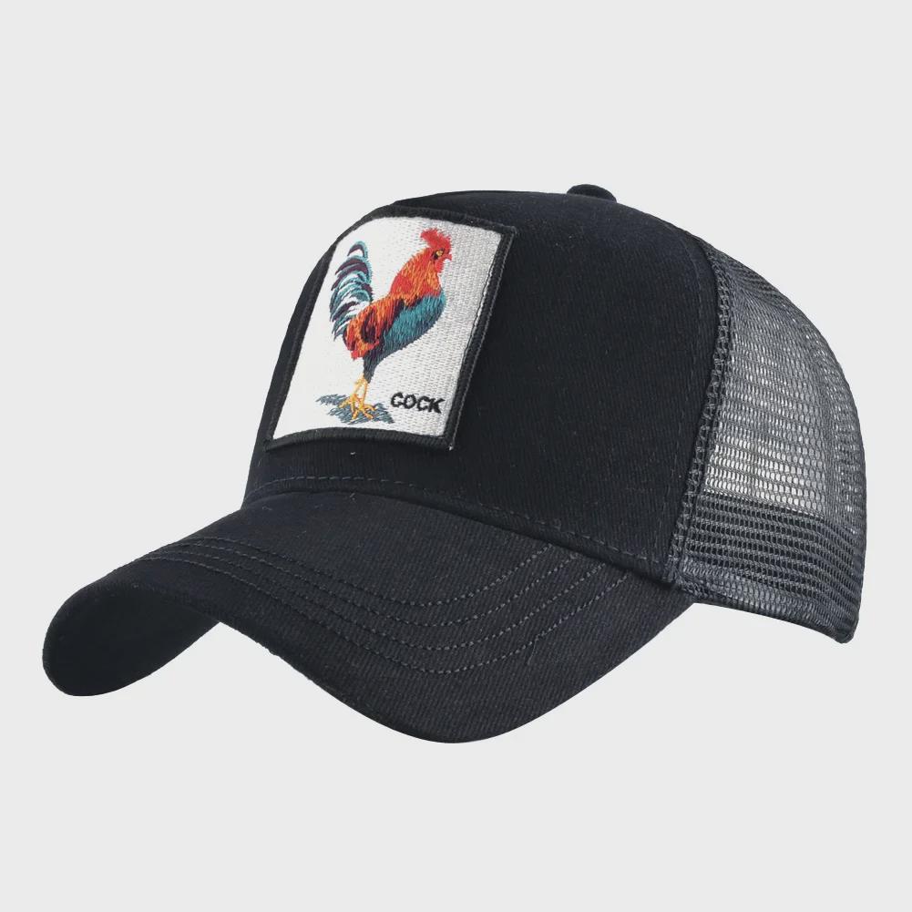 CrossCart Europese en Amerikaanse retro katoenen geborduurde dierennet baseballpet Adjustable
