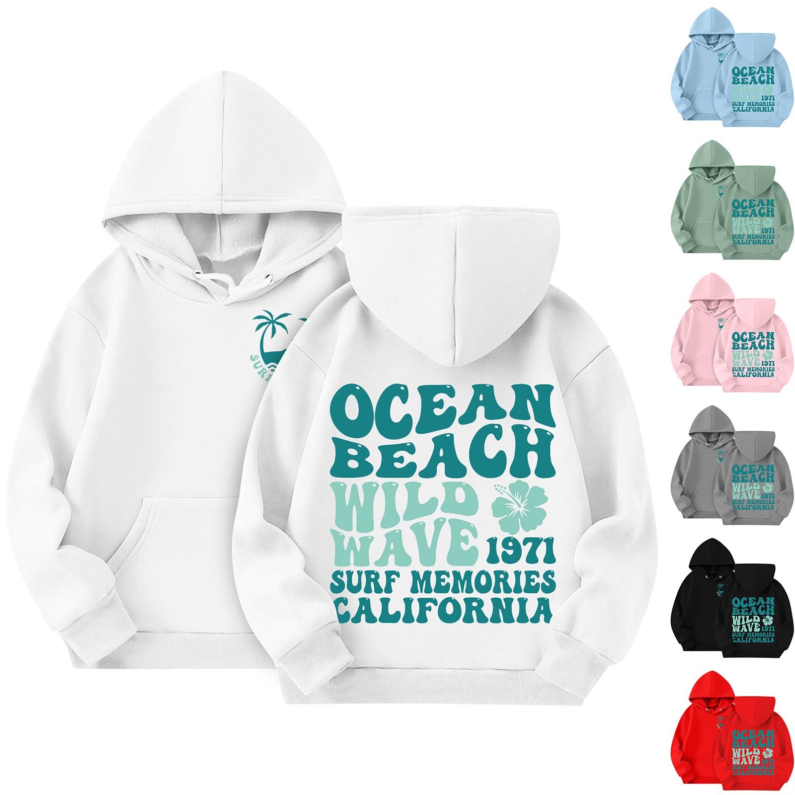 Amydeal Kinderen Hoodies Losse Bedrukte Capuchon Sport Shirt Modieus Sport Shirt 110 zwart