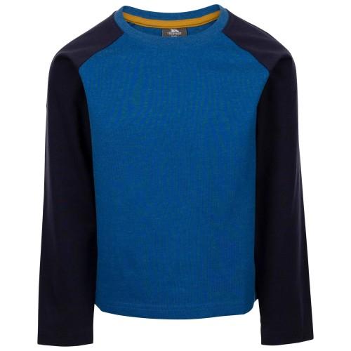 Trespass Boys Colley Long-Sleeved T-Shirt 5-6 Years blauw