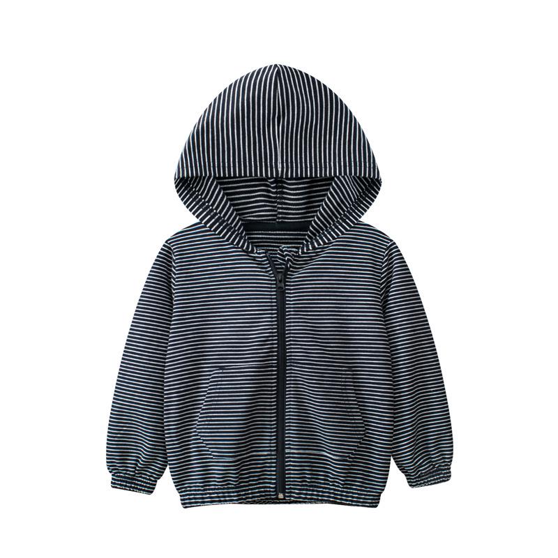 Voyex 27kids Gestreepte Cardigan Hoodie voor Jongens - Lente 2024 Koreaanse Stijl 90 cm