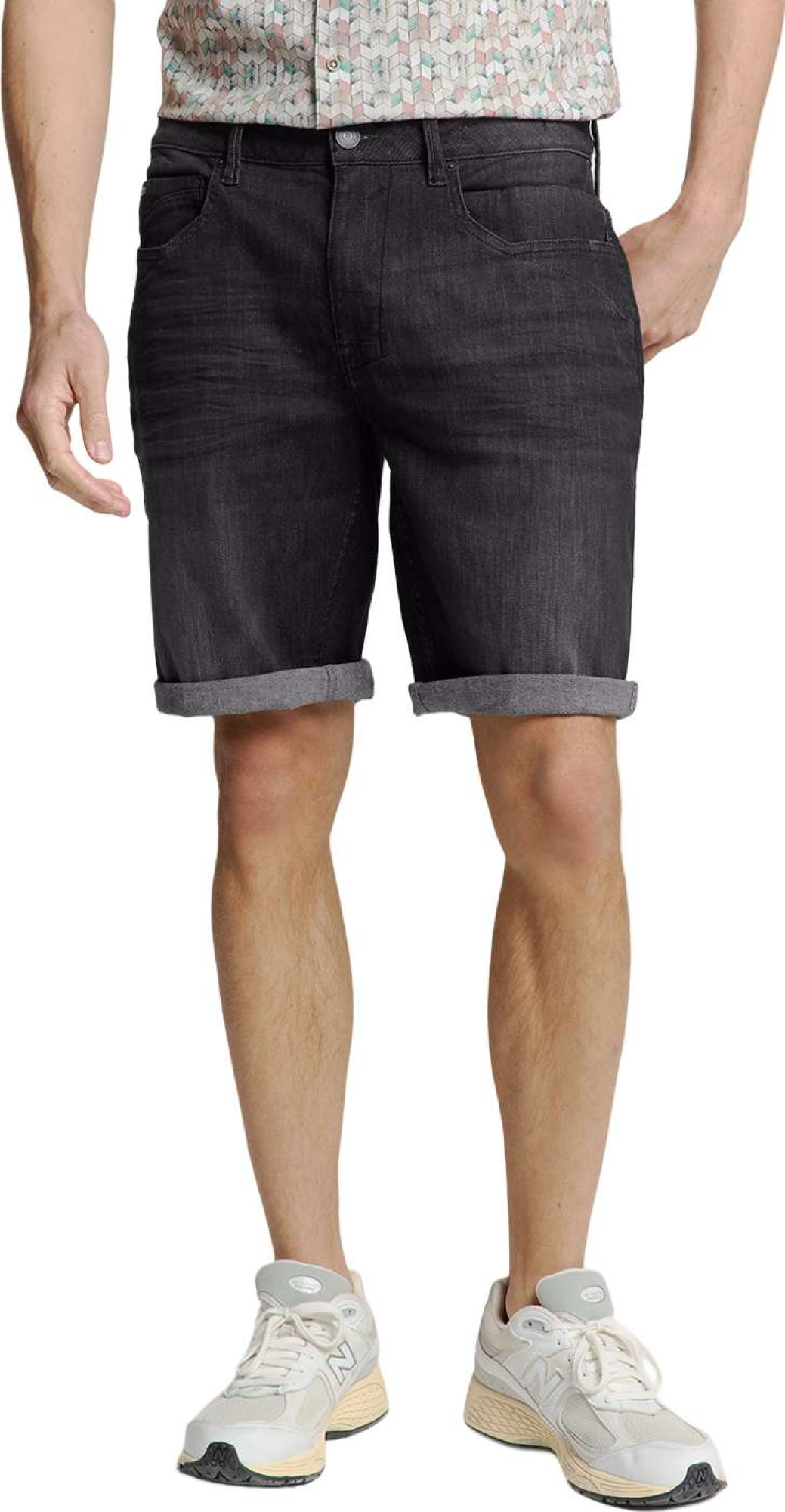 No Excess Short denim stretch black denim