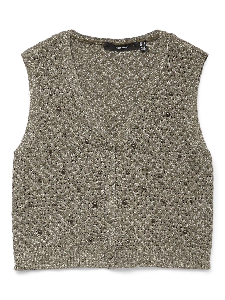 Vero Moda vmamalfi shine sl v-neck short vest 10330705 kalamata