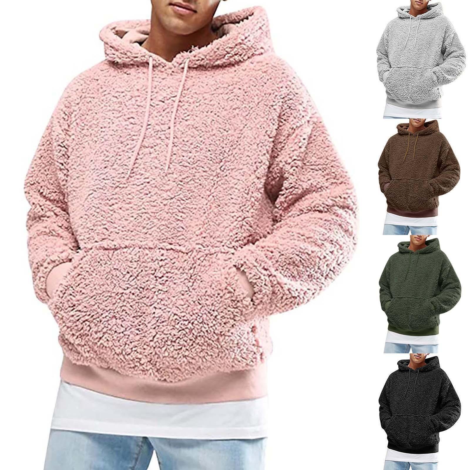 Molihua Casual herenhoodie met lange mouwen, sweatshirt, pluche jack en trui S