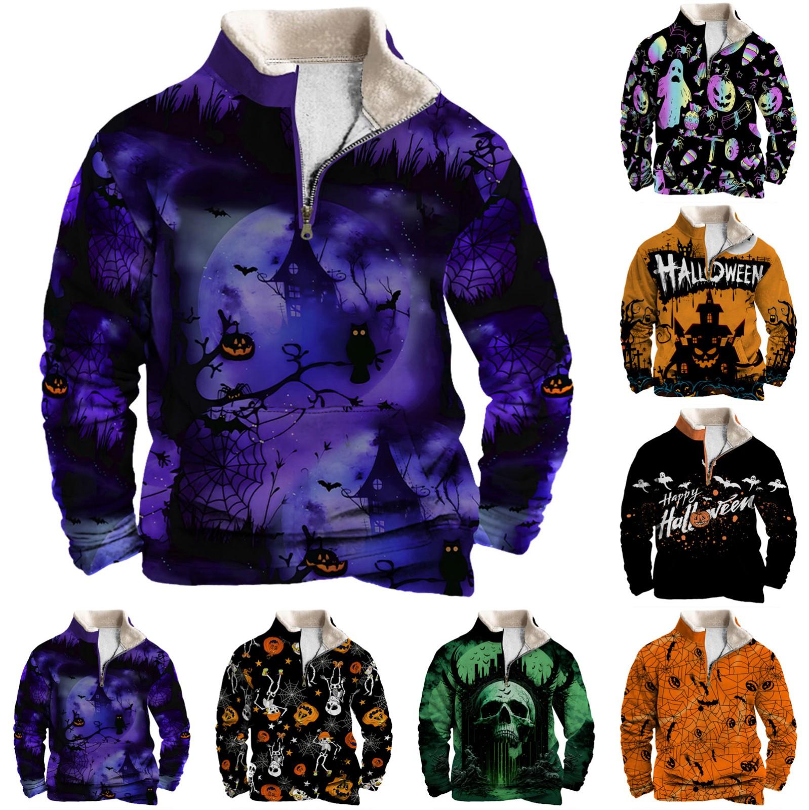 Ximalaya Lente en herfst herensweatshirt met staande kraag is outdoor casual truien tops L paars
