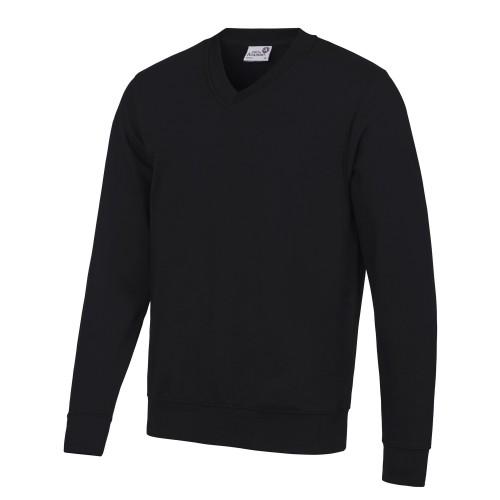 Awdis Academy Mens V Neck Jumper/Sweatshirt L zwart