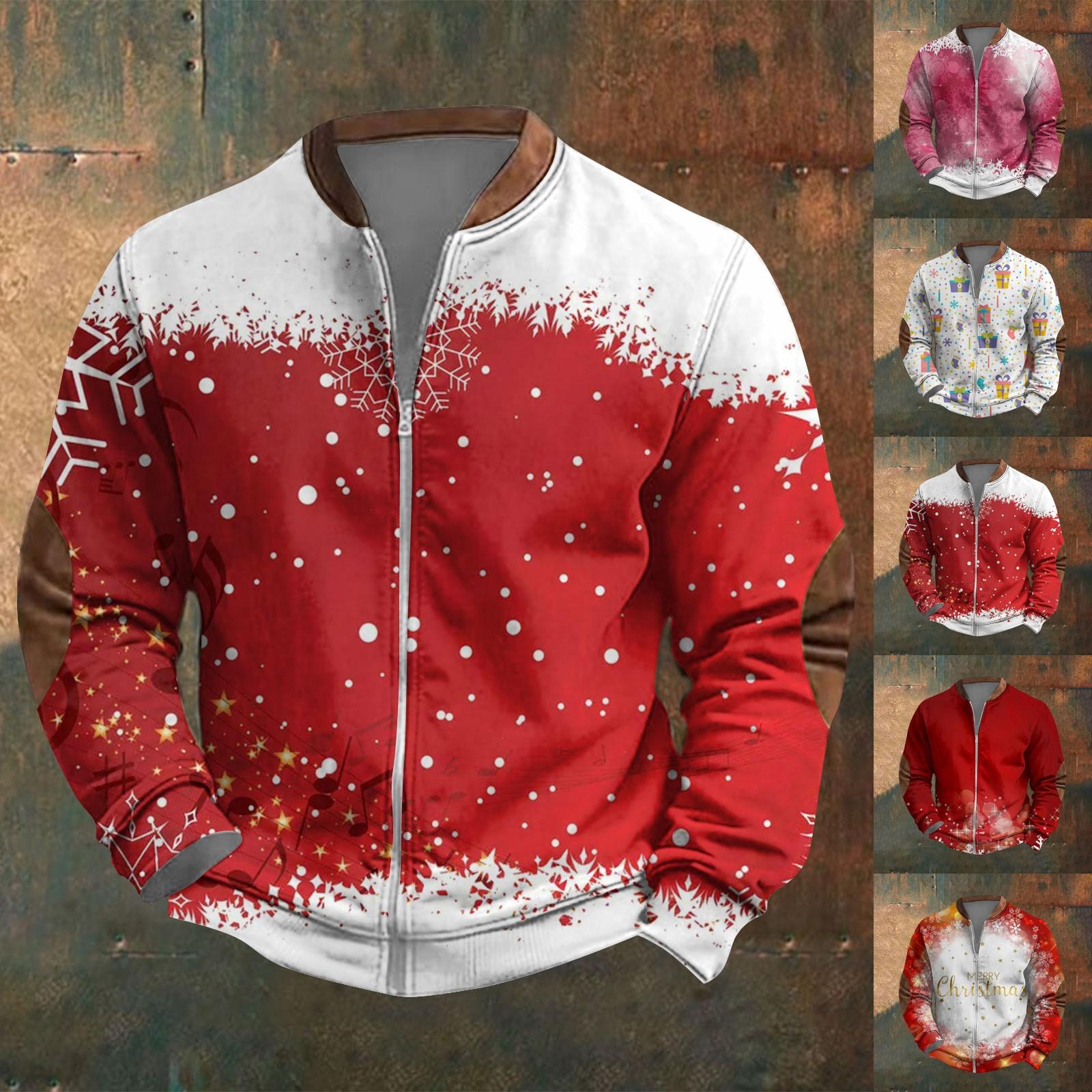 Niubiplus Heren Retro Casual Gradient Bedrukt Sweatshirt L warm roze kleur