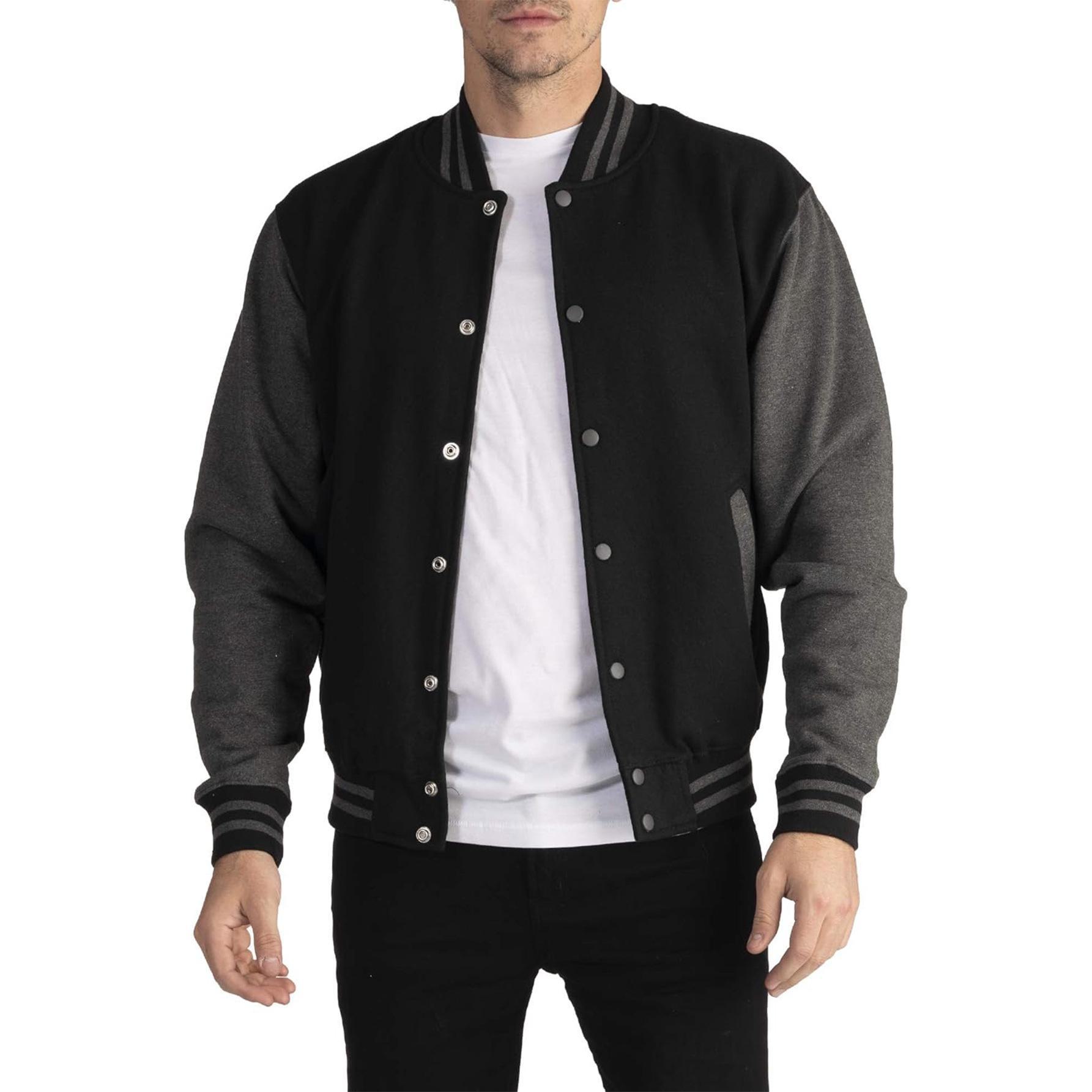 Top Men Wardrobe Heren casual honkbaljack - fluwelen gevoerd sportvest XL