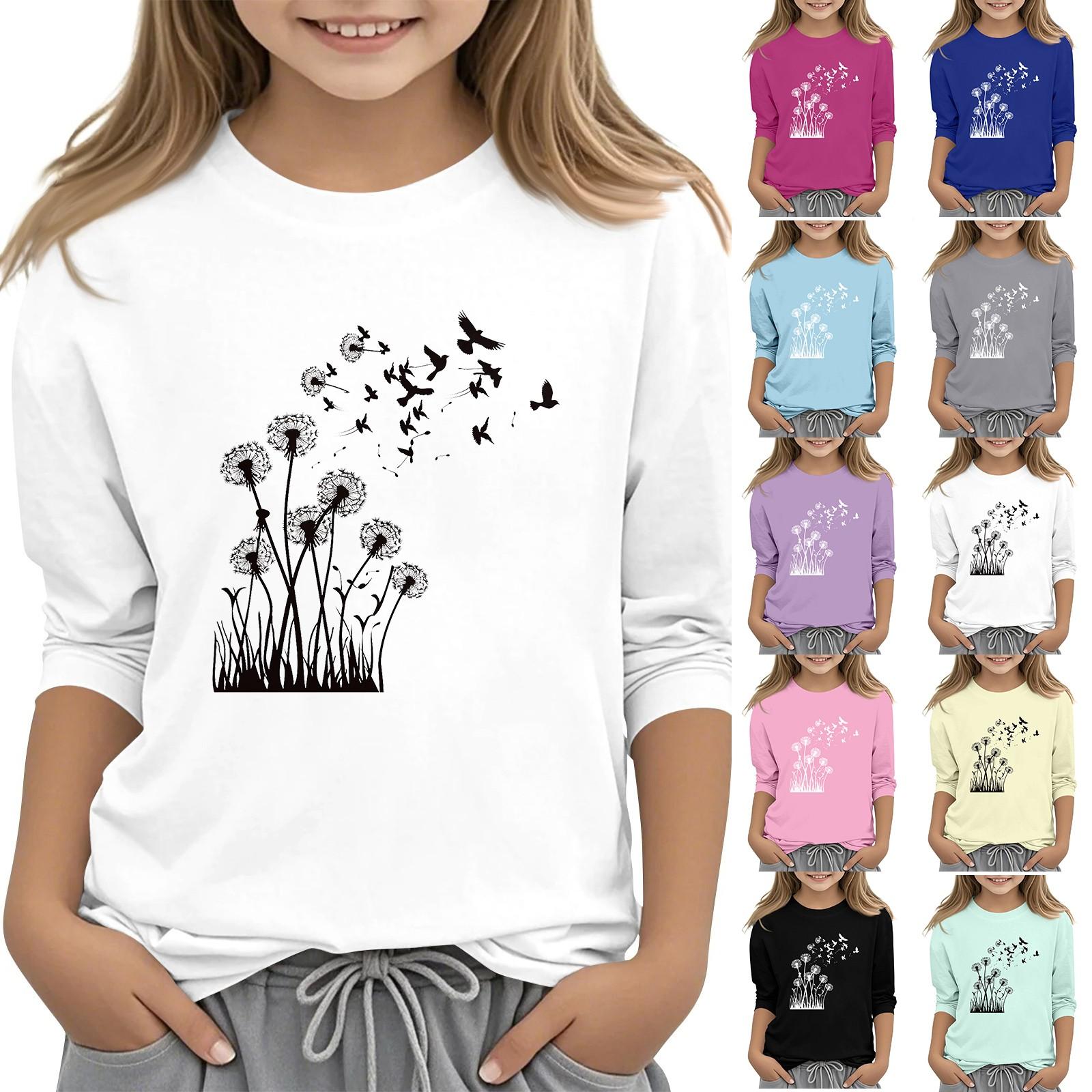 Choose one Children's 7-point sleeved round neck top print fashion casual T-shirt 130