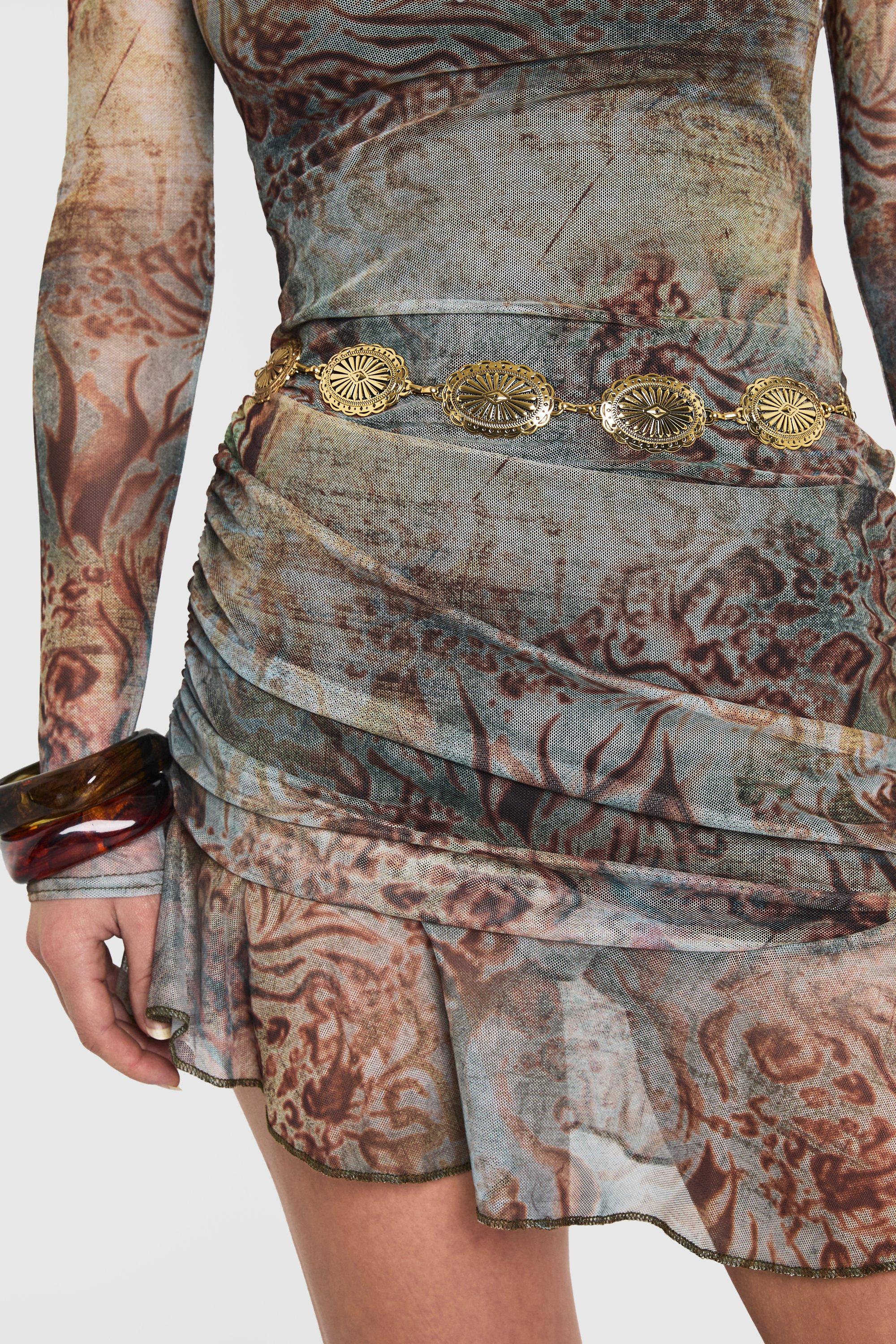 Boohoo Western Ketting Riem, Gold