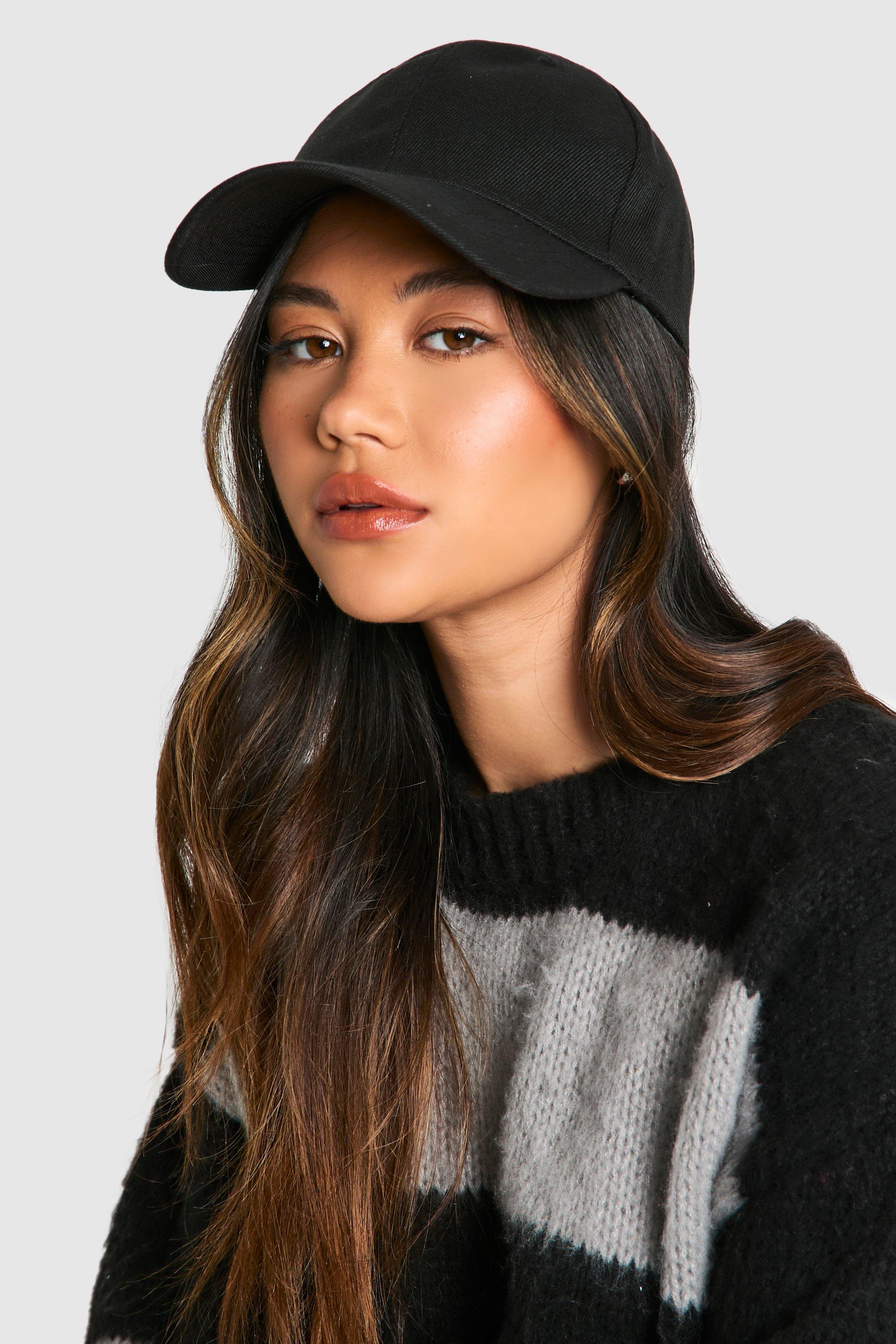 Boohoo Zwart Effen Baseball Pet, Black