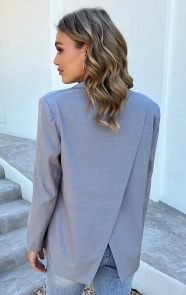 Jurkjes Open Back Oversized Blazer Grijs