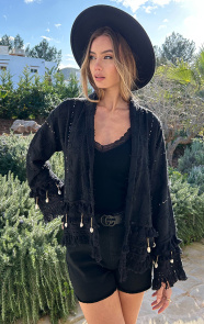 Jurkjes Handmade Bohemian Cardigan Lindy Zwart