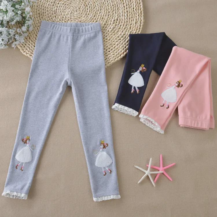 Voyex Meisjes Koreaanse leggings - All-Match Small Feet Broek 140 (suggested for 130cm) grijze kleur