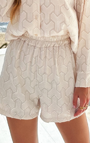 Jurkjes Bohemian Chevron Short Beige