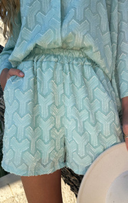 Jurkjes Bohemian Chevron Short Mint
