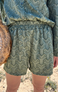 Jurkjes Bohemian Chevron Short Army
