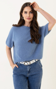 Jurkjes Soft Sweater Korte Mouw Evi Jeans Blue