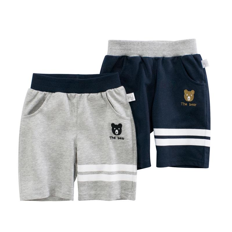 Voyex 2025 Zomer Koreaanse Jongens Cartoon Bear Shorts - Kinder Five-Point Sportbroek Levering inbegrepen 110 cm