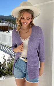 Jurkjes Lurex Knitted Vest Lila