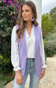 The Musthaves Elegant Blazer Gilet Lila