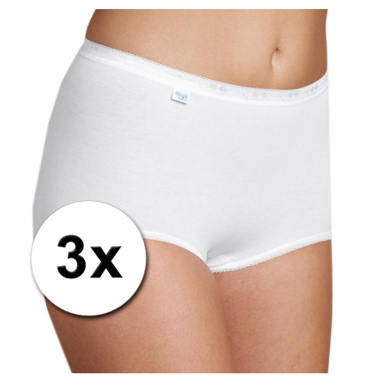 Sloggi 3x  basic maxi dames slip wit -