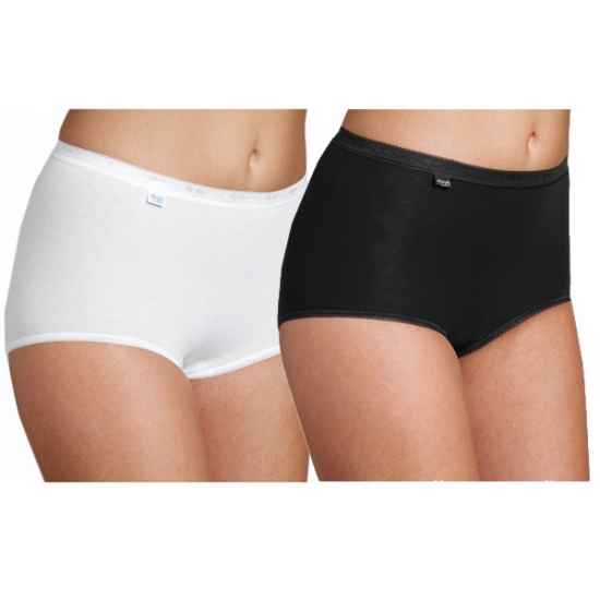 Sloggi Set van 4x stuks  basic maxi senioren dames slips/onderbroeken, maat: in het in het zwart -
