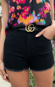 The Musthaves Denim Short Zwart