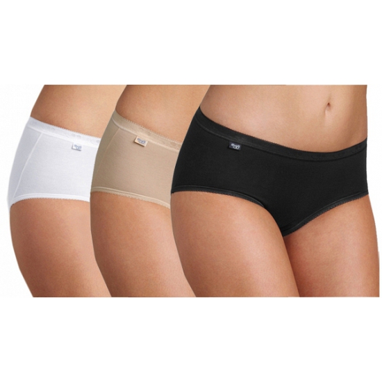 Sloggi Set van 4x stuks  basic midi dames slip, maat: zwart -