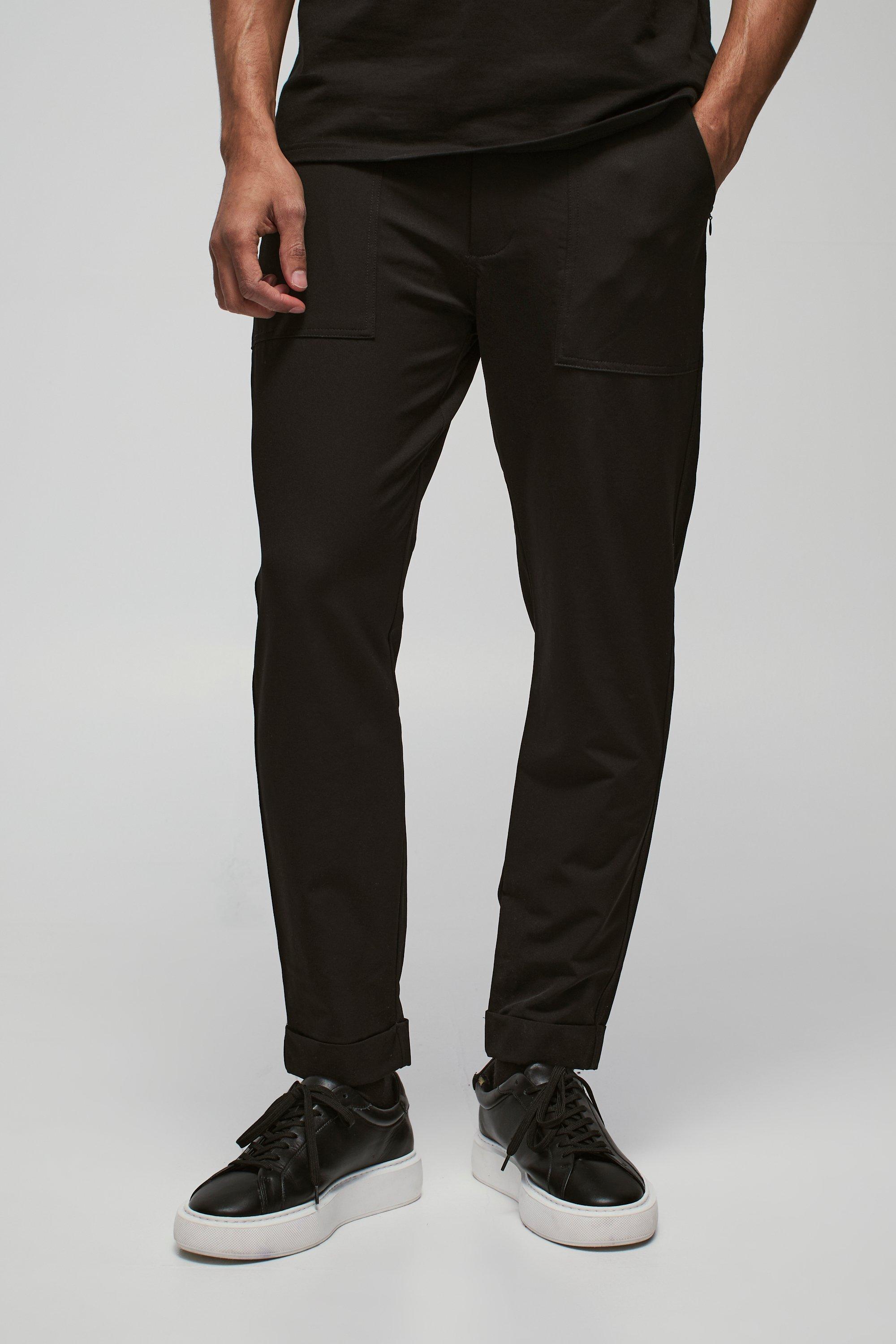Boohoo Nylon Tech Broek, Black
