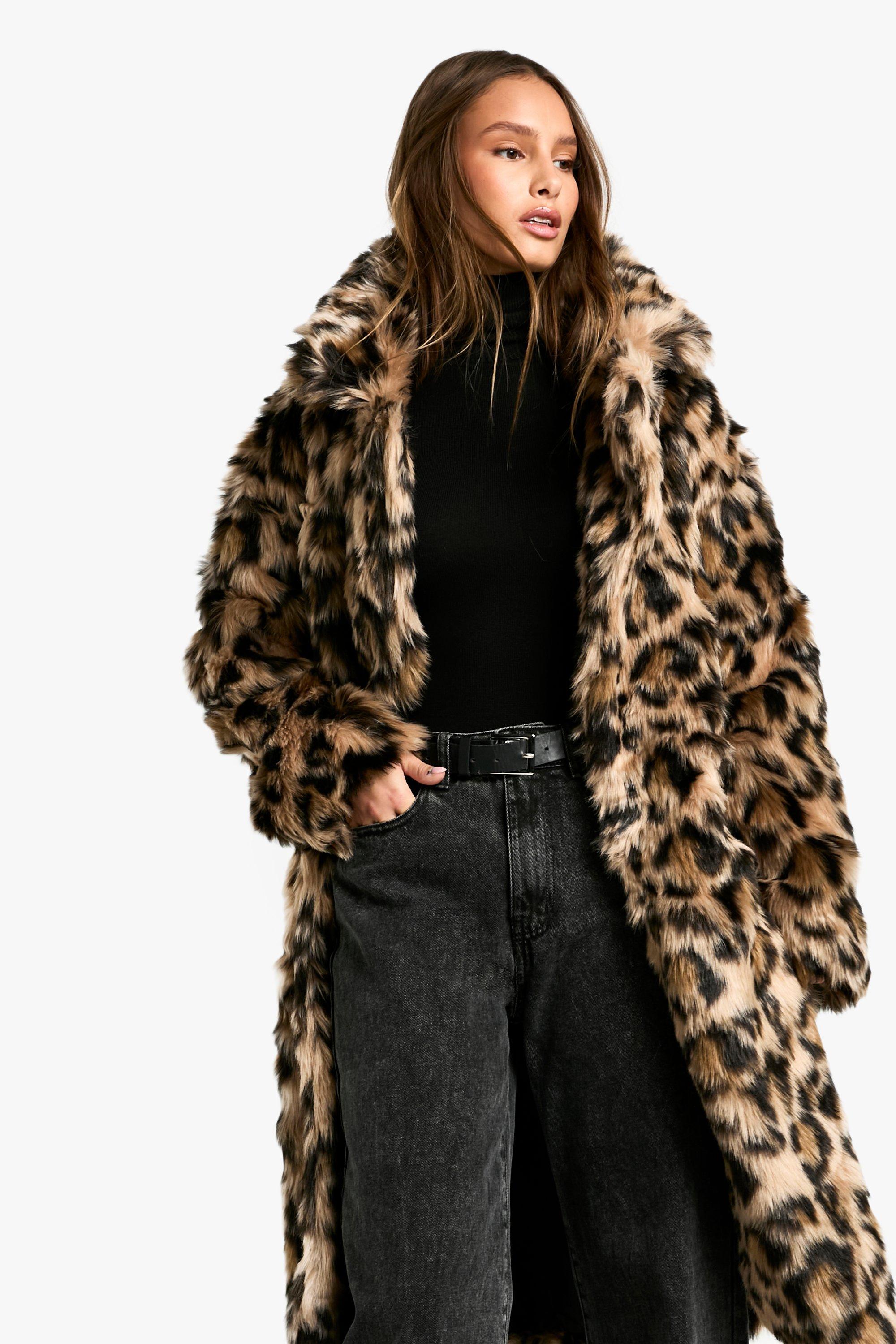 Boohoo Luipaardprint Faux Fur Jas, Leopard