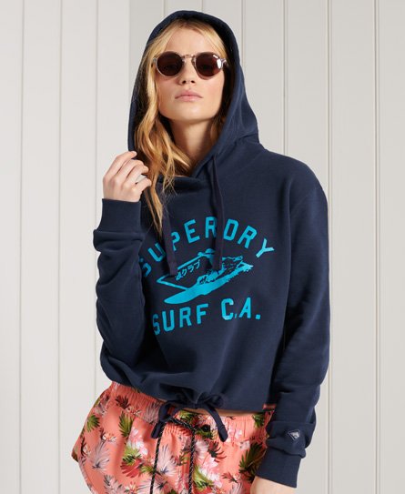 Superdry Vrouwen Cali Surf Hoodie Voor Over het Hoofd Blauw