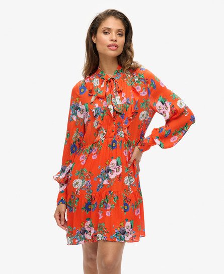 Superdry Vrouwen Studios Off Duty Mini-jurk Rood