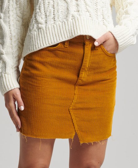 Superdry Vrouwen Denim Minirok Geel